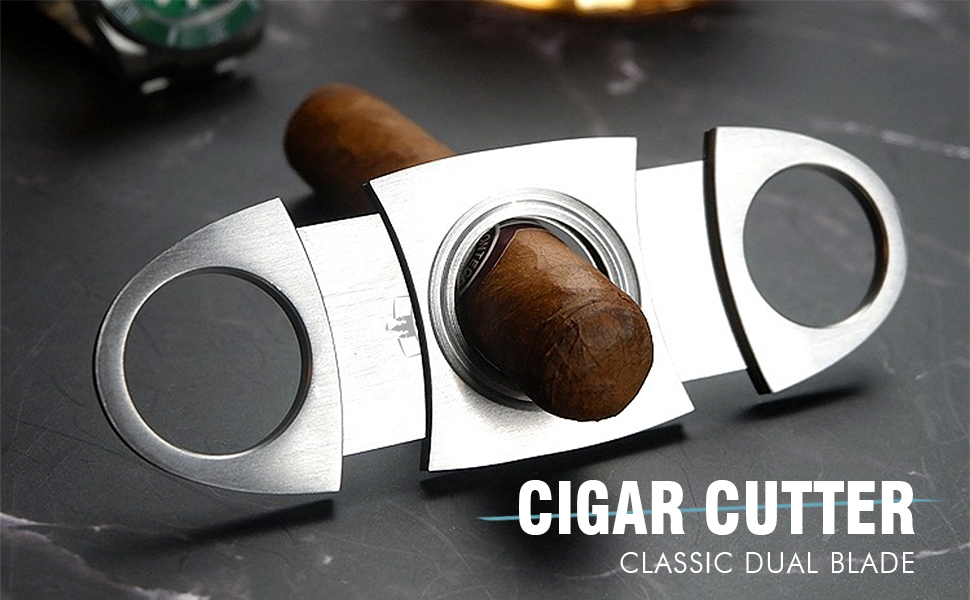 Classic Cigar Cutter, SLEGE Guillotine Cigar Knife, Stainless Steel ...