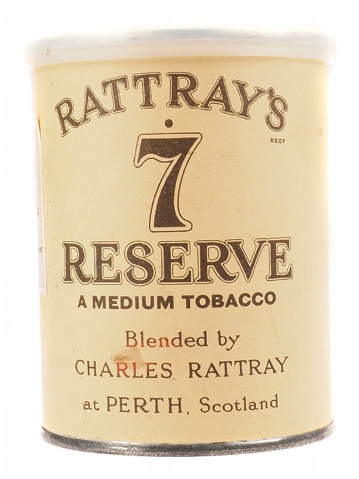 Vintage Pipe Tobacco Tin, Rattray's, 7 Reserve - The Danish Pipe Shop
