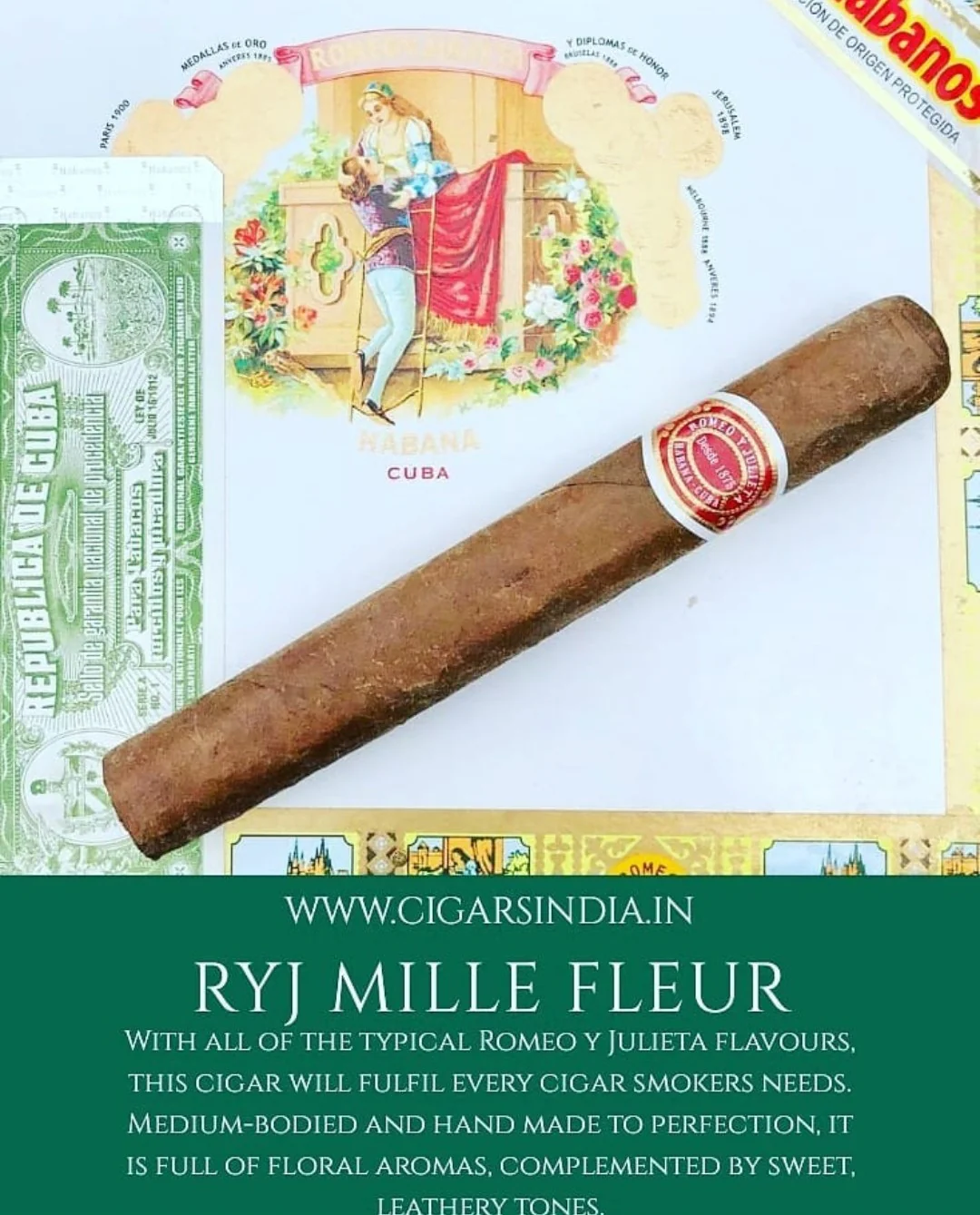 Romeo y Julieta Mille Fleurs (Single Cigar) - www.cigarsindia.in