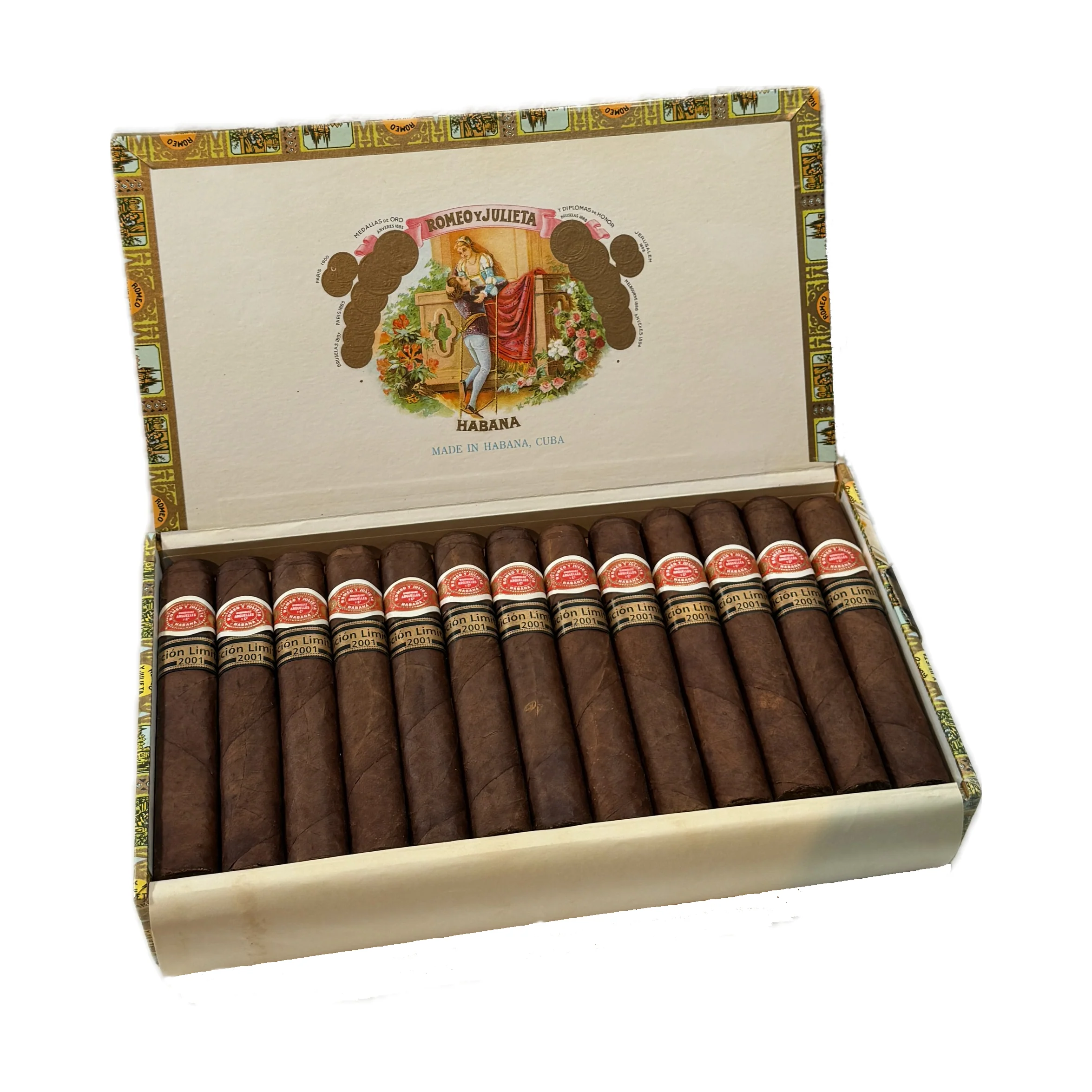 Romeo y Julieta Edición Limitada 2001 Robusto 罗密欧与朱丽叶 2001 年度限量罗布图