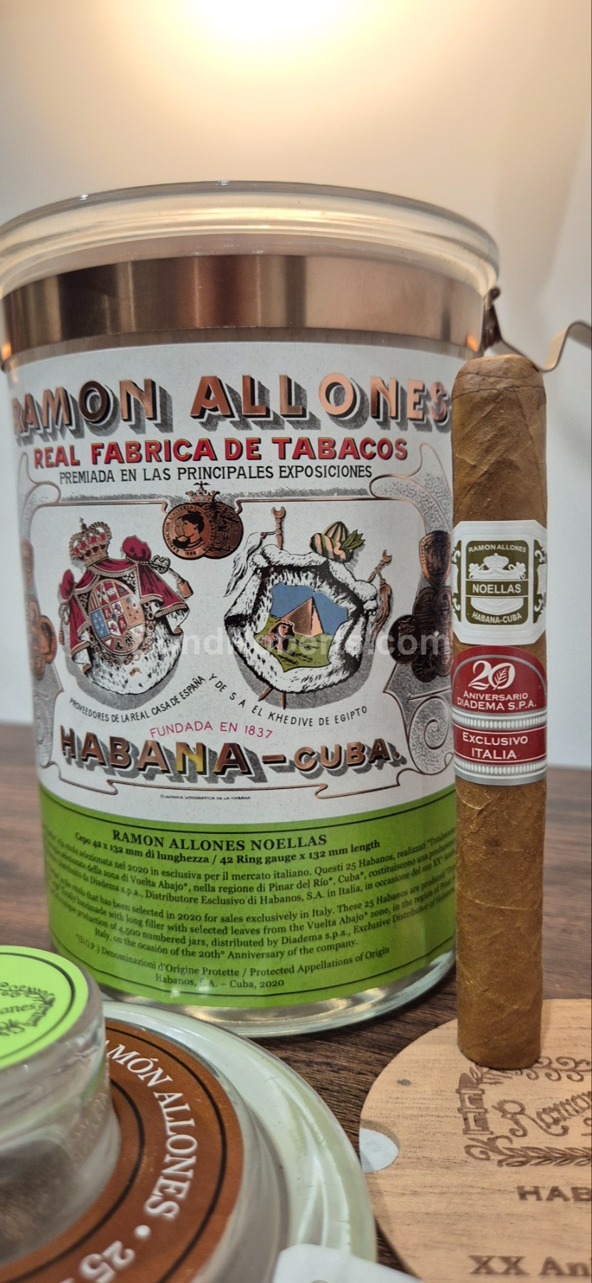 Ramón Allones Noellas Edición Regional Italia 2023 Numbered glass jar ...