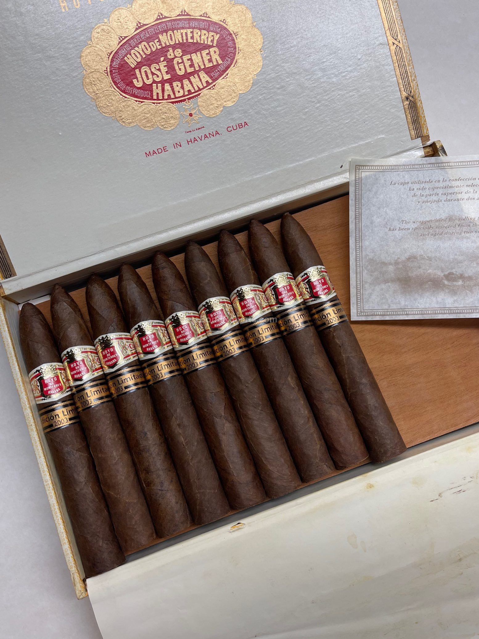 Hoyo de Monterrey Edición Limitada 2003 好友蒙特雷 2003 年度限量
