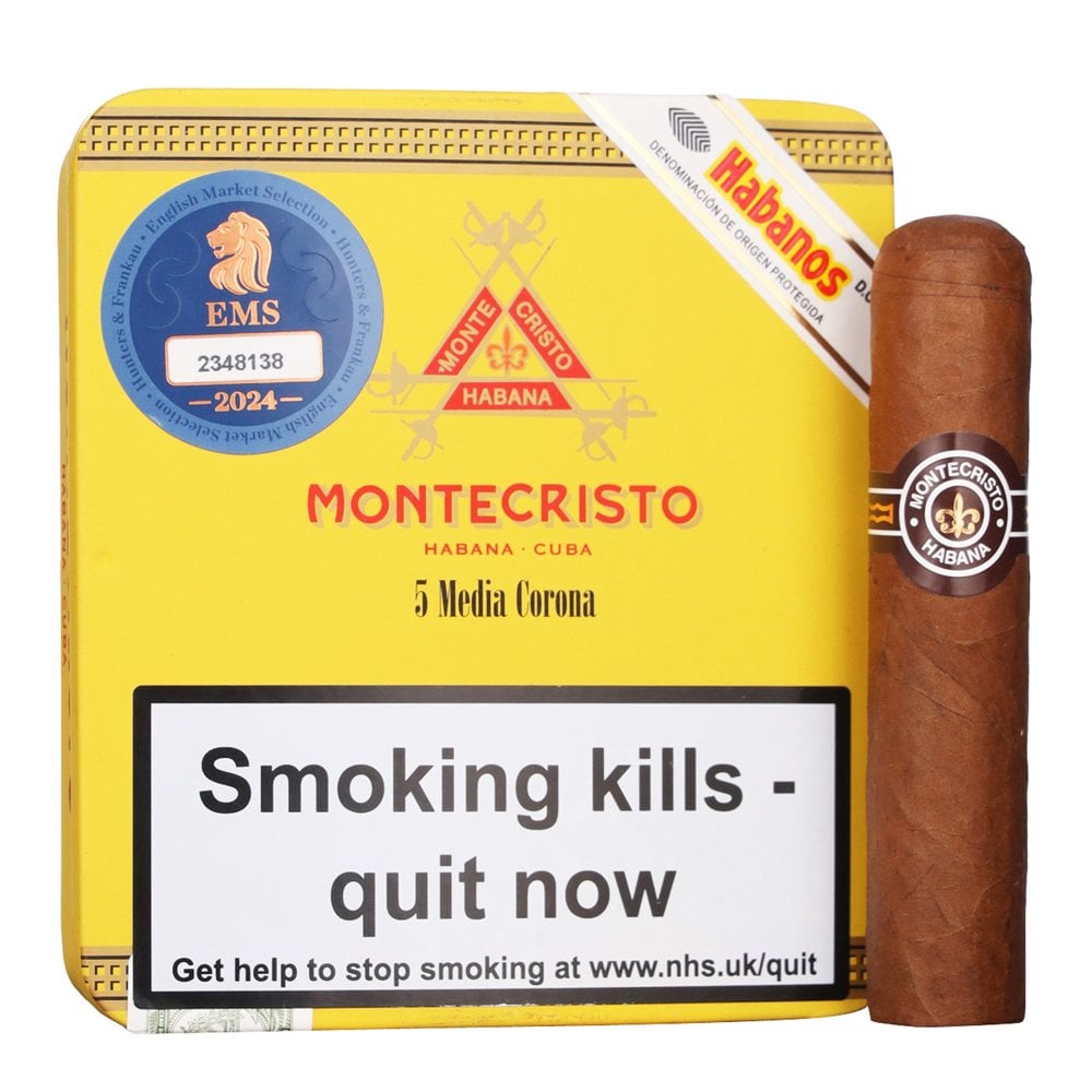 Montecristo Media Corona Cigar - Tin of 5 - Cigars from The Grapevine UK