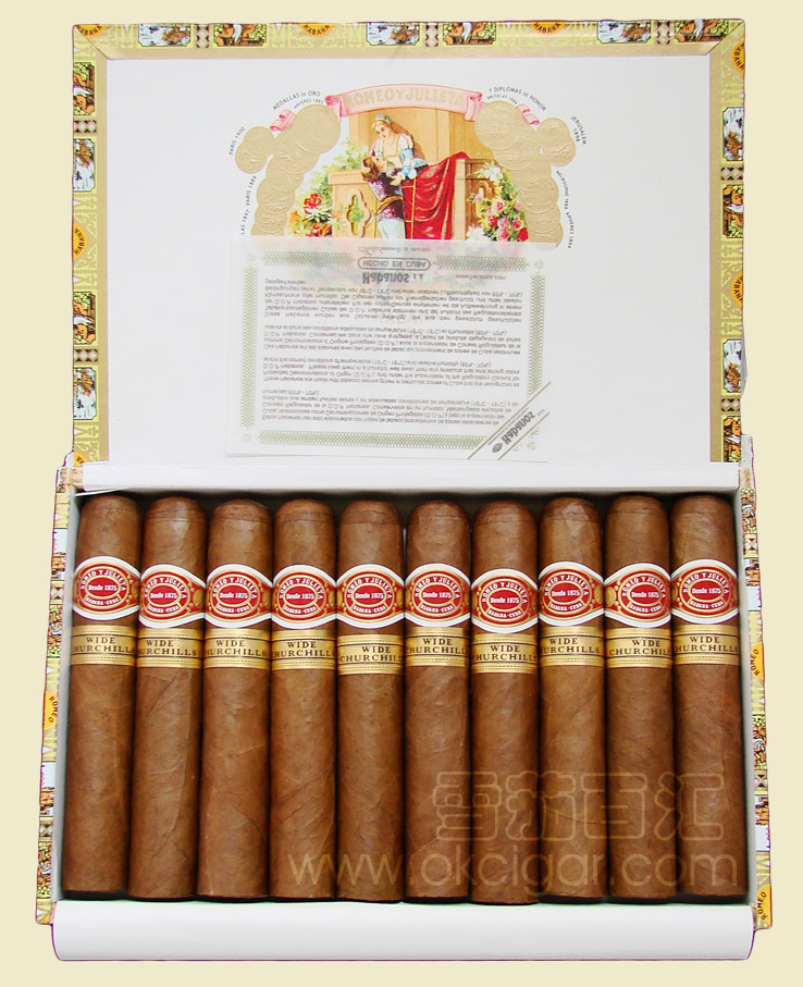 古巴罗密欧宽丘吉尔10支木盒装 ROMEO Y JULIETA 10 Wide Churchills-推荐产品-雪茄百汇