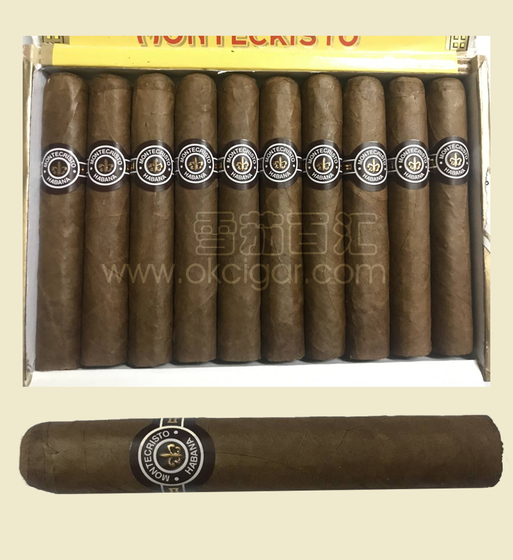 古巴蒙特5号雪茄 10支木盒装 MONTECRISTO No.5-特惠产品-雪茄百汇