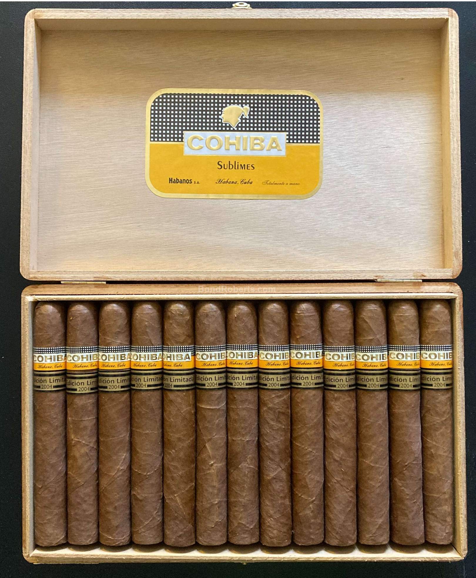 Cohiba Sublimes Edición Limitada 2004 Varnished Boîte Nature Box of 25 ...