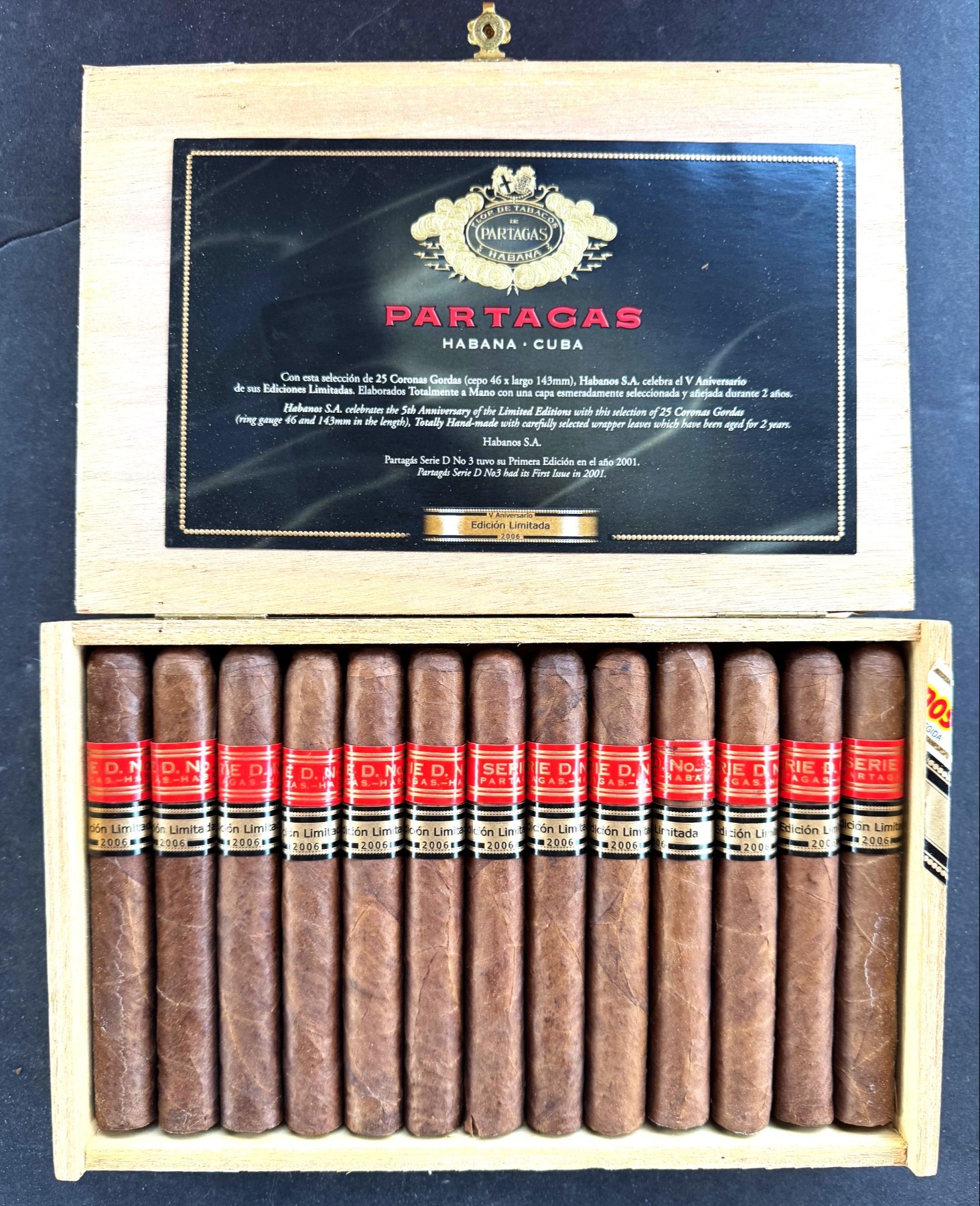 Partagás Serie D No.3 Edición Limitada 2006 帕特加斯 D系列3号 2006年度限量版
