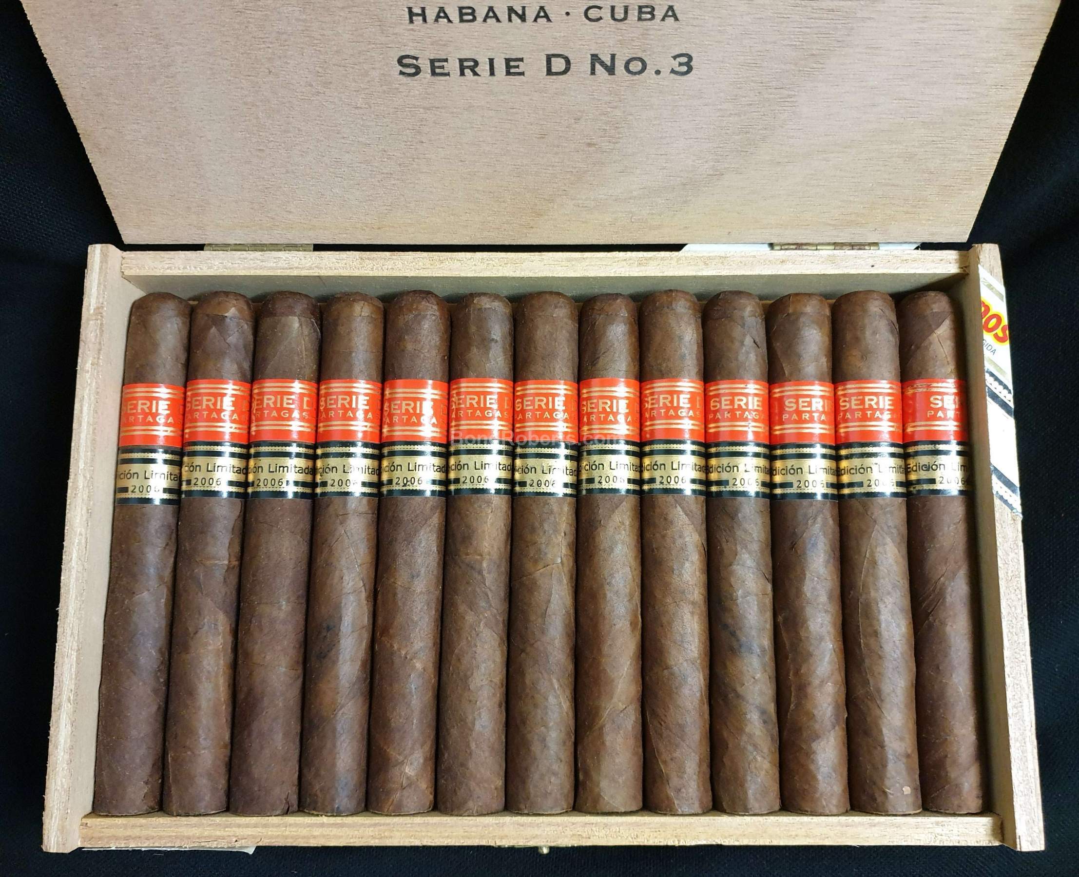 Partagás Serie D No.3 Edición Limitada 2006 Semi Boite Nature Box of 25 ...