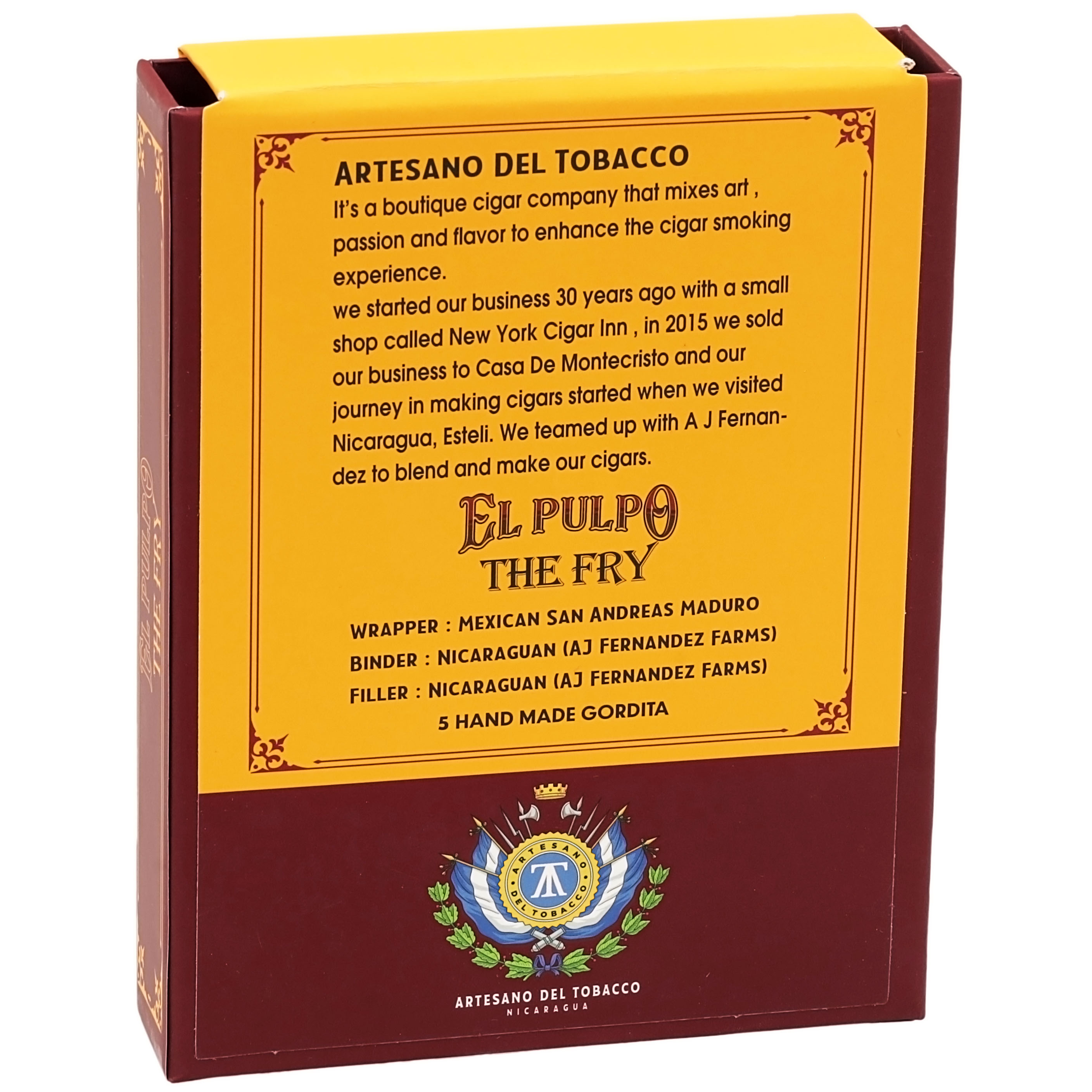Artesano del Tobacco 阿特萨诺·德尔·塔巴科 章鱼系列 THE FRY 短罗布图 雪茄资料
