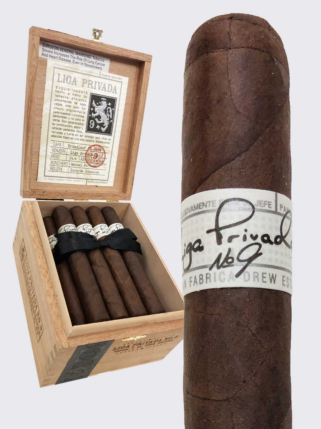 Drew Estate Liga Privada No. 9 公牛尺寸 雪茄资料