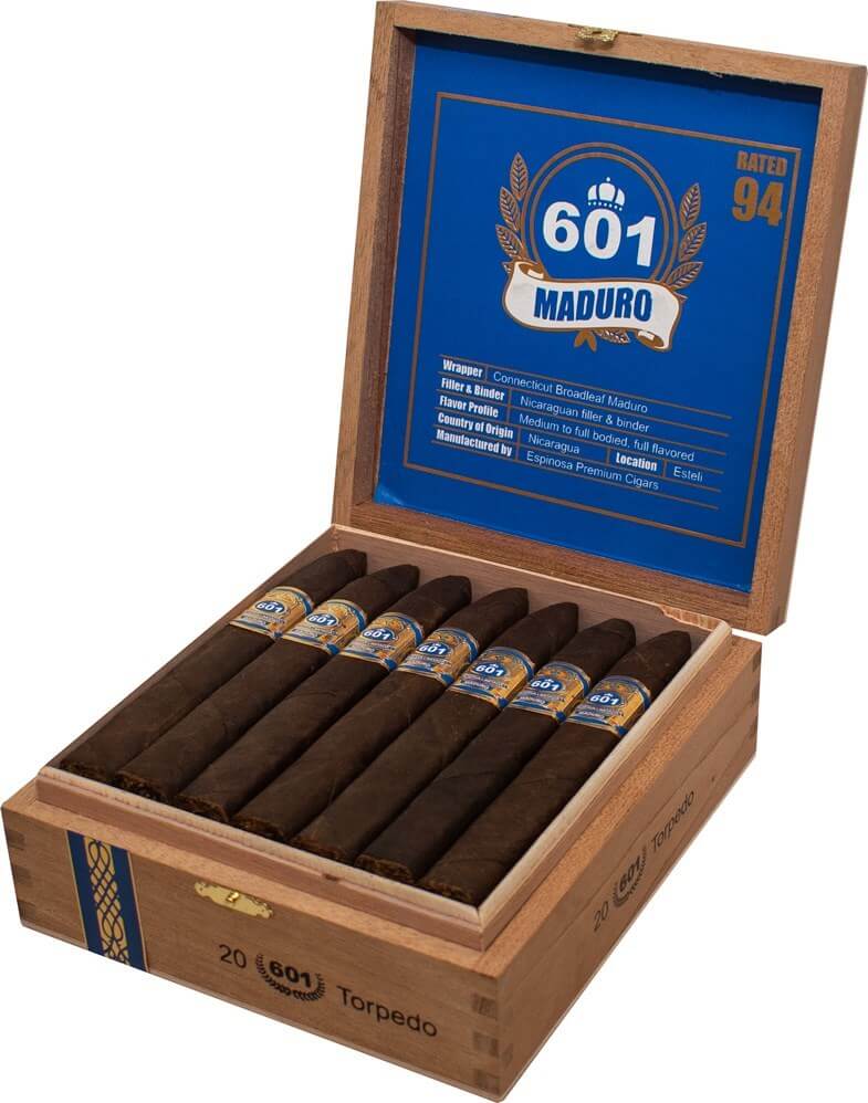 601 Blue Label Maduro Torpedo Cigars