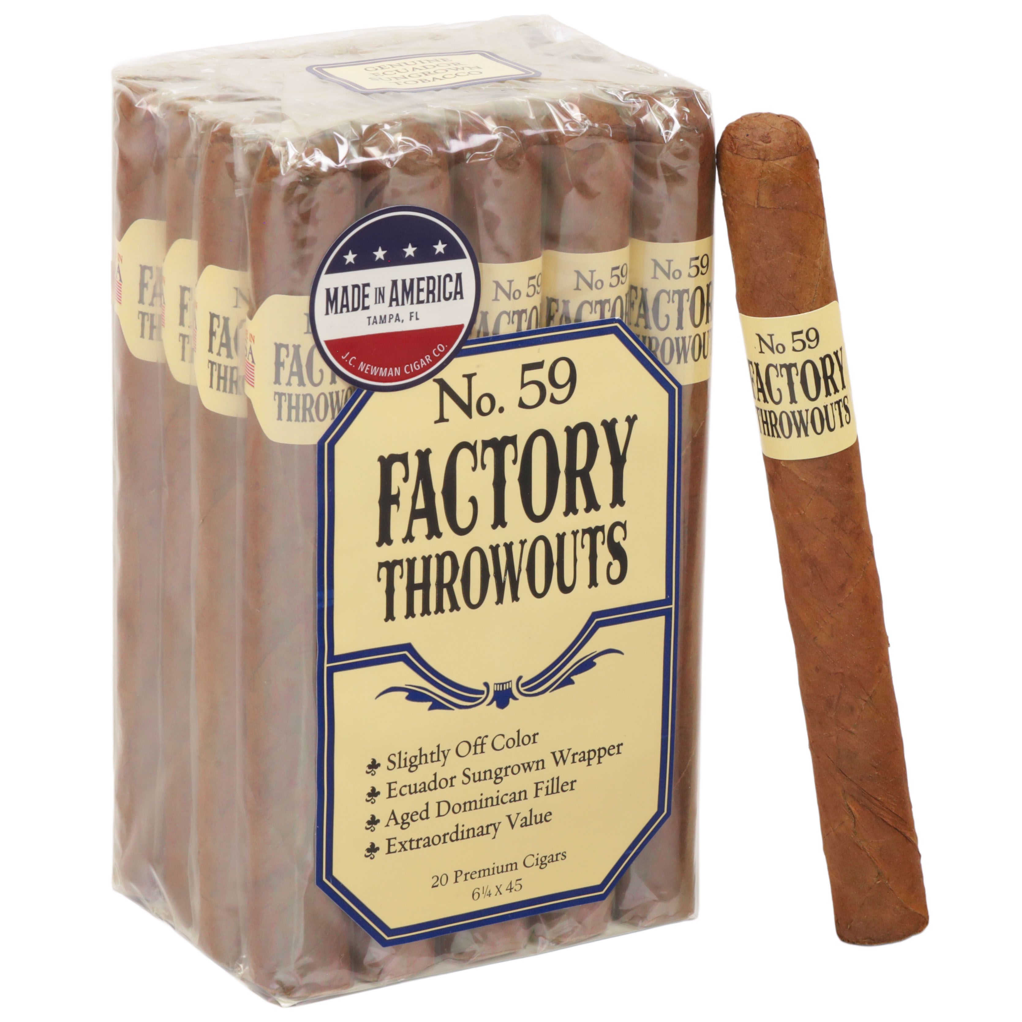 Factory Throwouts 工厂次品 59号 自然 雪茄资料