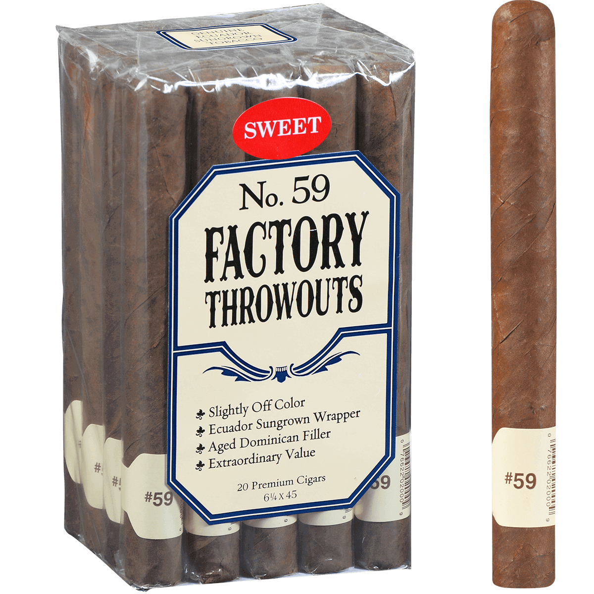 Factory Throwouts 工厂次品 59号 甜嘴 雪茄资料