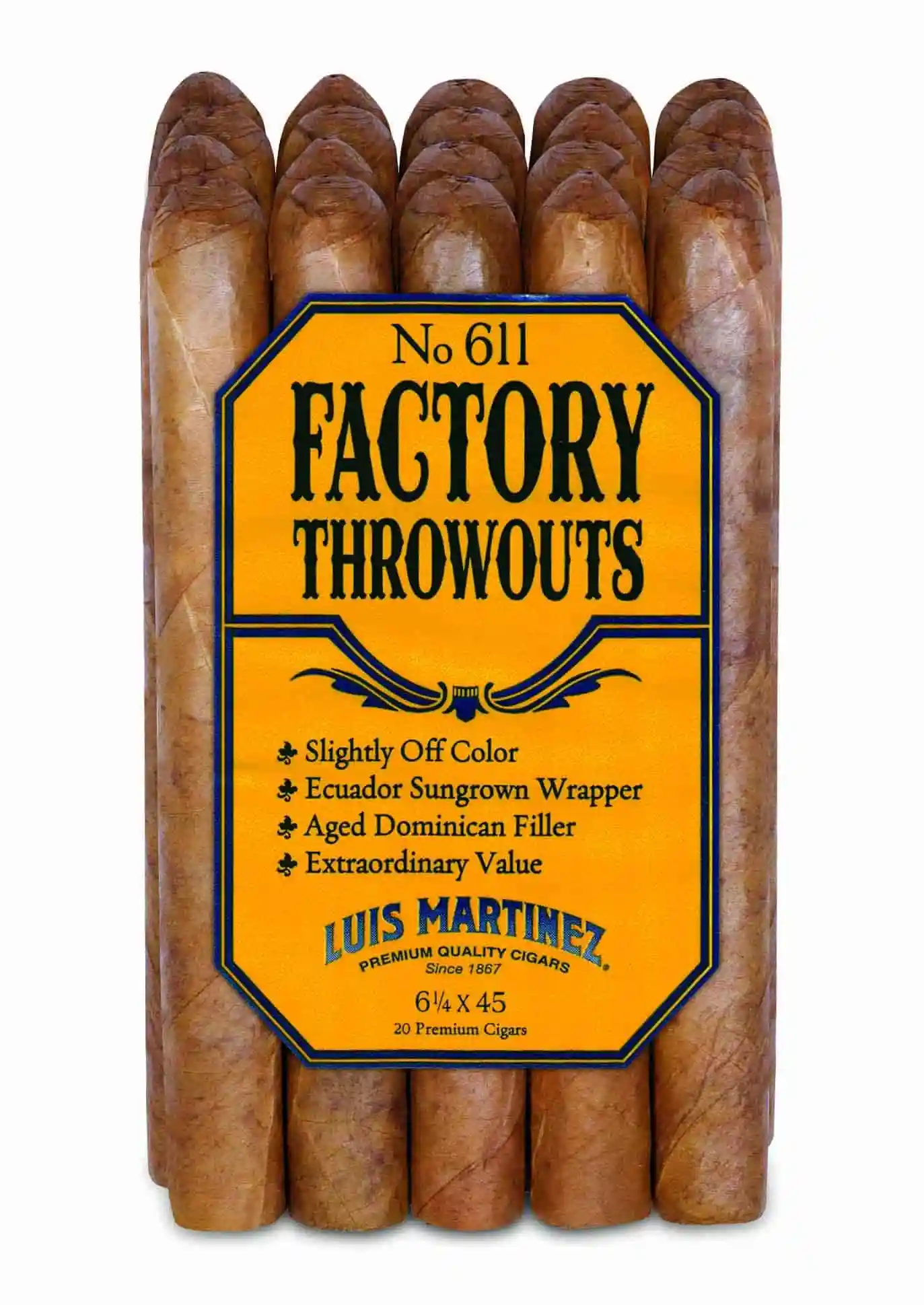 Luis Martinez 工厂次品 路易斯·马丁内斯 611号 甜嘴 雪茄资料