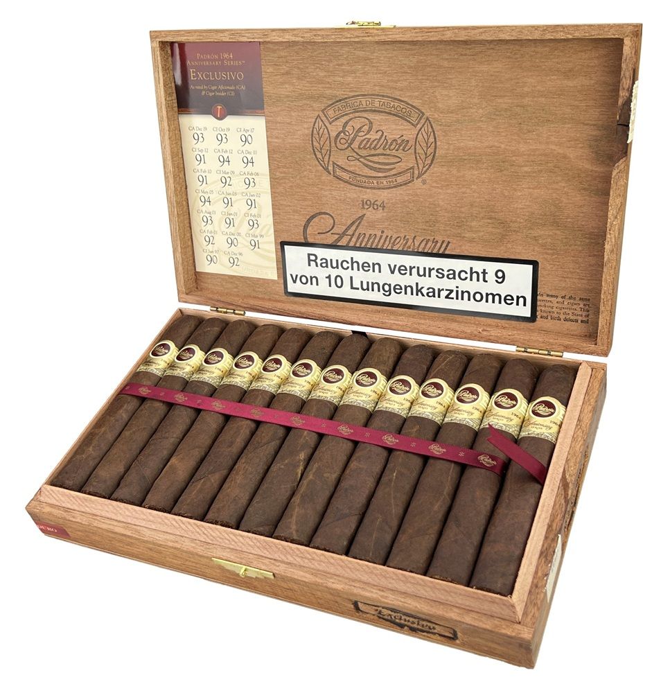 Padrón 帕德龙1964周年纪念系列 Exclusivo (马杜罗) 雪茄资料